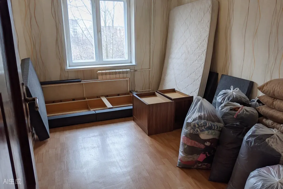 Подготовка спальни к обработке от клопов — разобранный диван и упакованные вещи — «Дезотека» Владимир